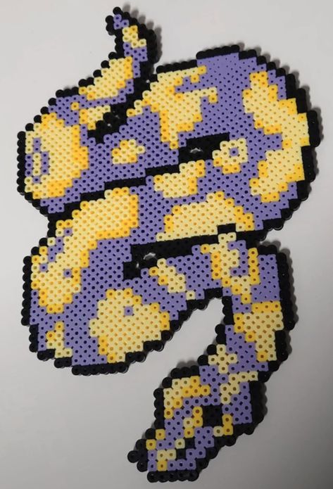 Perler Bead Snake, Cult Of The Lamb Perler Beads, Gir Perler Pattern, Perler Bead Patterns Dragon, Beetlejuice Perler Bead Patterns, Snake Perler Bead Patterns, Dino Perler Beads, Perler Bead Patterns Minecraft, Snake Pixel Art