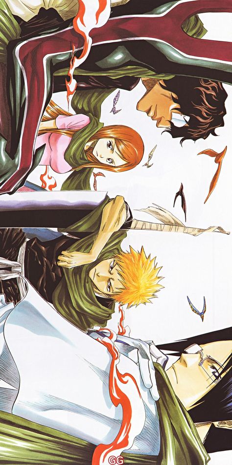 Bleach Color Spread, Bleach Laptop Wallpaper, Bleach Manga Art, Bleach Artstyle, Bleach Backgrounds, Bleach Manga Wallpaper, Bleach Official Art, Colored Manga Panels, Imagination Drawing