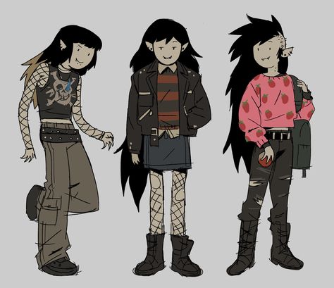 Marceline Outfits, Adveture Time, Marceline And Bubblegum, Marceline The Vampire Queen, Adventure Time Marceline, Princess Bubblegum, Adventure Time Art, Arte Inspo, Cartoon Character Design