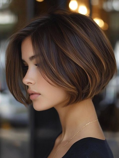 Revitalize your look with a chic graduated bob haircut. Our selection features 36 versatile styles that flatter all hair types and face shapes. From subtle, tapered graduations to dramatic, stacked cuts, these bobs offer the ideal balance of volume and elegance. Embrace a fresh, youthful appearance with these timeless yet modern hairstyles. Horizontal Graduation Haircut, Solid Form Haircut, Haircut Volume, Graduated Bob Haircut, Graduated Haircut, Graduated Bob Hairstyles, Bobs For Round Faces, Graduated Bob Haircuts, Women Haircuts Long