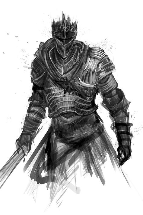 Soul Of Cinder, Soul Saga, Dark Souls Artwork, Dark Souls 2, Knight Tattoo, Warrior Drawing, Dark Warrior, Demon Souls, Dark Souls 3