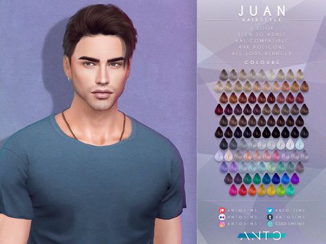 Sims 4 Hair Male, The Sims 4 Skin, Male Hair, Sims4 Clothes, Sims Hair, Hairstyle Look, Sims 4 Cas, Sims Community, Mens Hairstyles Short