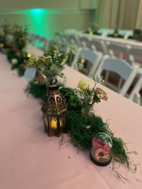 Forest Centerpieces, Enchanted Forest Party Table, Enchanted Forest Lantern Centerpieces, Enchanted Forest Floral Centerpieces, Enchanted Forest Centrepiece, Fairy House Wedding Centerpiece, Moss Centerpiece Wedding Enchanted Forest, White Enchanted Forest Center Poece, Enchanted Forest Centerpieces