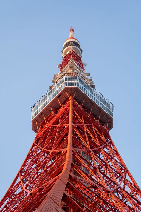 Tokyo Tower Aesthetic, Japan Tokyo Tower, Digital Beauty, Tokyo Photography, Aesthetic Color, Tokyo Tower, Japan Photo, Aesthetic Colors, Japanese Anime