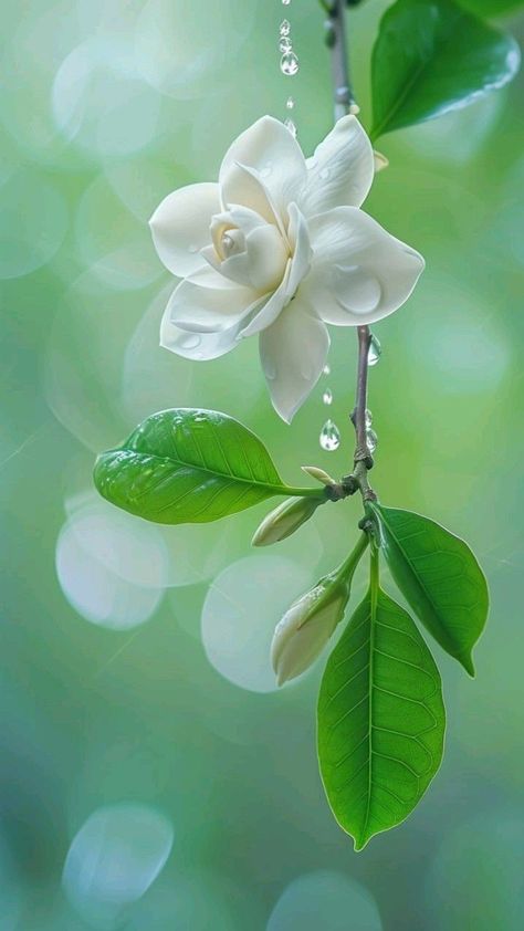 Green Flower Wallpaper, Green Morning, Green Nature Wallpaper, Pretty Flowers Pictures, Gardenia Flower, Hd Flower Wallpaper, Two Flowers, Beautiful Butterflies Art, Beautiful Flowers Photography