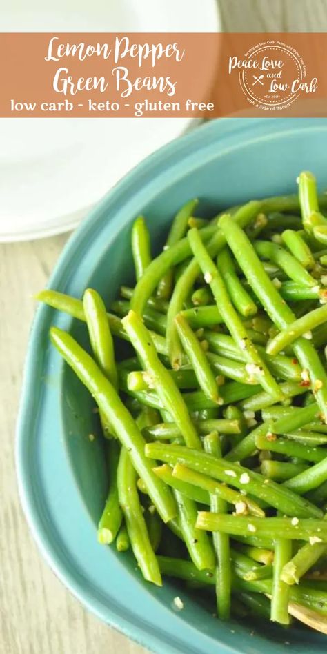 Green Beans Recipes, Green Bean Recipes Healthy, Fresh Cheese Recipe, Fresh Green Bean Recipes, Garlic Green Bean Recipes, Lemon Pepper Sauce, Healthy Green Beans, Green Beans Side, Keto Veggies