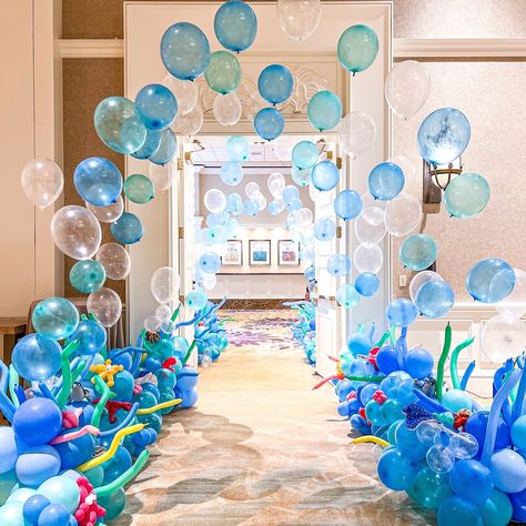 Underwater Theme Birthday Party, Underwater Birthday Theme, Underwater Party Theme, Underwater Theme Party, Underwater Birthday, Nemo Birthday Party, Fishing Themed Birthday Party, Finding Nemo Birthday, Underwater Party