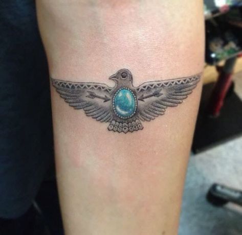 Tattoos That Mean Something, Thunderbird Tattoo, Wrist Band Tattoo, Cowgirl Tattoos, Native American Tattoos, Native Tattoos, Western Tattoos, Inspiration Tattoo, Tattoos Geometric