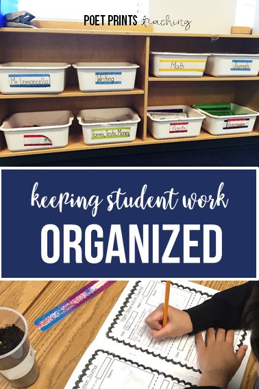 Are you looking for an easy way to keep your students' work organized in lower elementary? After trying a few different systems I finally landed on a way that makes it easy for me to assess work without digging through messy desks.  It also helps students build a little organizational independence that is age appropriate! #classroomorganization #teachertips #thirdgrade Organizing Student Work, Organize Student Work, Classroom Storage Solutions, Classroom Management Elementary, Classroom Organization Elementary, Organized Classroom, Building Classroom Community, Elementary Learning, Classroom Calendar