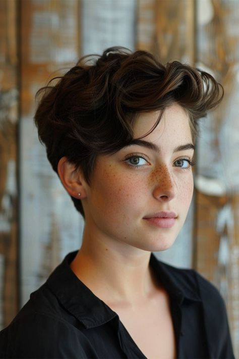 Genderfluid Haircut, Female Short Hair, Exude Confidence, Female Shorts, Long Pixie, Pixie Hairstyles, Pixie Cuts, Short Hairstyles For Women, Hair Short