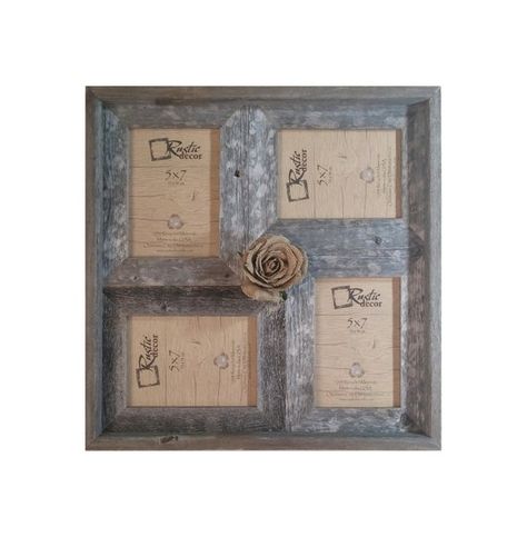 Wood Collage, Wood Window Frame, Barn Wood Picture Frames, Rustic Accessories, Burlap Roses, Rustic Picture Frames, Rustic Pictures, Barn Wood Projects, Collage Frame