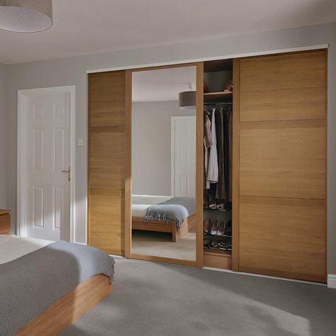 Sliding Wardrobe Doors Uk, Sliding Mirror Wardrobe Doors, Mirrored Wardrobe Doors, Bedroom Wardrobe Ideas, Sliding Door Wardrobe Designs, Wardrobe Door Designs, Attic Conversion, Sliding Wardrobe Doors, Bedroom Door Design