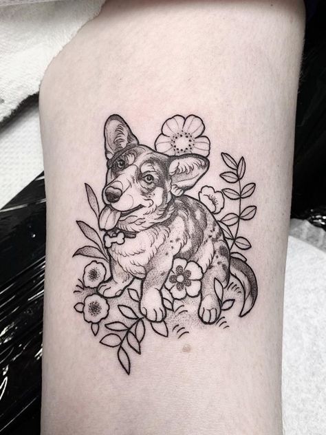 Body Expressions, Corgi Tattoo, Tattoos 2023, Pet Tattoos, Tattoos For Dog Lovers, Bulldog Tattoo, Time Tattoos, Dog Tattoo, Symbolic Tattoos