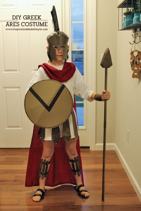 Greek Warrior Outfit, Greek Mythology Costumes, Roman Soldier Costume, Greece Costume, Mythology Costumes, Ancient Greek Costumes, Greek God Costume, Gladiator Costumes, Homecoming Floats