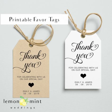 Free Printable Favor Tags, Laser Wedding, Personalized Wedding Favor Tags, Wedding Favor Tags Printable, Sweet Wedding Favors, Thank You Tag Printable, Inexpensive Wedding Favors, Wedding Favors And Gifts, Rustic Wedding Gifts