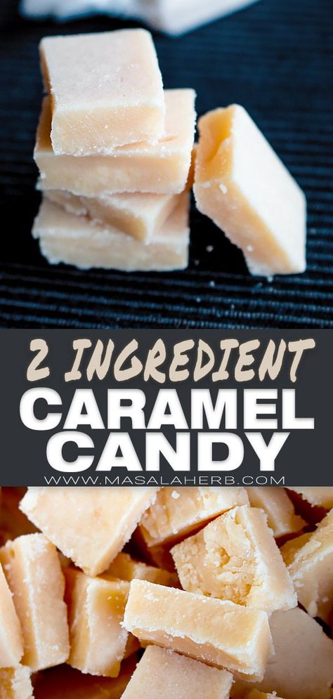 Old Fashioned Caramel Candy Recipe - prepared with 2 ingredients only, this caramel hard candy recipe was handed down by my grandmother. Easy, simple, tasty sweets in 30 minutes on the stovetop. great for Christmas holidays www.MasalaHerb.com #caramel #candy #masalaherb Caramel Candy Recipe, Hard Candy Recipe, Homemade Caramel Candy, Caramel Candies Recipe, Carmel Candy, Tasty Sweets, Caramel Dessert, Hard Candy Recipes, Candied Almonds