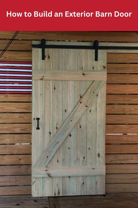 Building an Exterior Barn Door: Step-by-Step Guide - DIY Home Improvement Blog Barn Door Shutters Exterior, Shed Barn Doors, Diy Exterior Barn Door, Shiplap Barn Door, Outdoor Barn Doors, Build A Barn Door, Barn Door Diy, Exterior Barn Door, Exterior Sliding Barn Doors