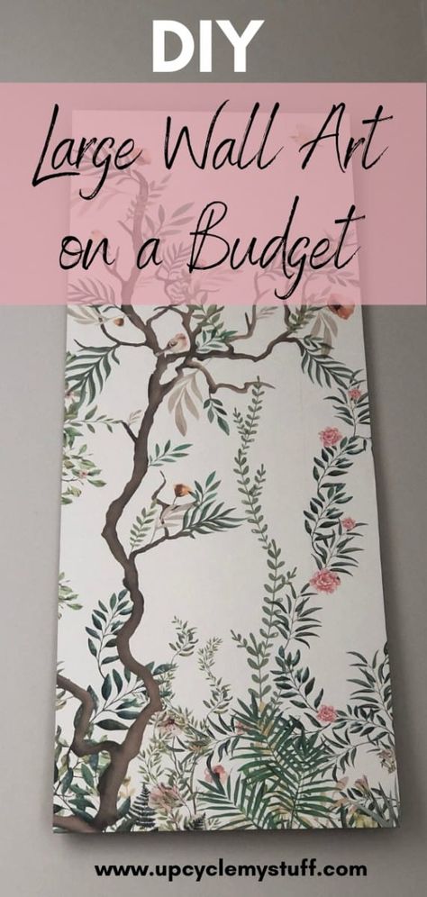 DIY Large Wall Art Ideas on a Budget - Upcycle My Stuff Large Wall Art Ideas, Wall Art On A Budget, Diy Large Wall Art, Large Scale Wall Art, Upcycled Wood, Wal Art, Wall Art Ideas, Diy Upcycle, Oversized Wall Art