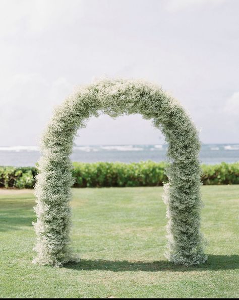 Baby Breath Arch Wedding, Babies Breath Wedding Arch, Baby's Breath Wedding Arch, Wedding Arch Baby's Breath, White Flower Ceremony Arch, Wedding Church Decor, Bee Wedding, Church Wedding Decorations, Wedding Planning Timeline