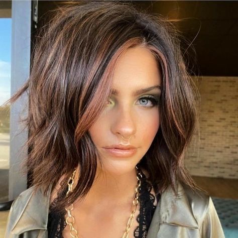 Rambut Brunette, Trendy Bob Hairstyles, Best Bob Haircuts, Hair Medium, Nails 2020, Haircut And Color, Hair Color And Cut, Bob Haircuts, Long Bob