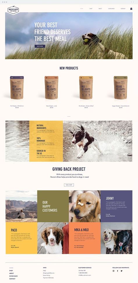 Pet Food Website Design, Pet Store Website, Pet Shop Website Design, Dog Food Design, Pet Ecommerce, Animal Website, Pet Websites, Food Website Design, Pet Food Store