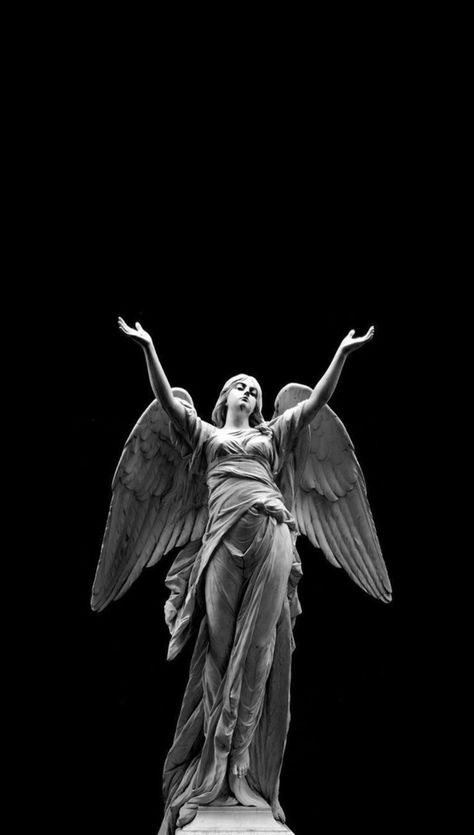 Greek Gods Wallpaper Aesthetic, Ancient Greek Sculpture, Greek Statues, Angel Wallpaper, Rennaissance Art, Angel Sculpture, Greek Mythology Art, Greek Sculpture, Wallpaper Dark