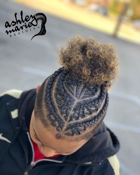 Bun Ideas, Braided Man Bun, Braid Styles For Men, Men Braids, Cornrow Hairstyles For Men, Fresh Cuts, Instagram Man, Braids For Boys, Top Braid