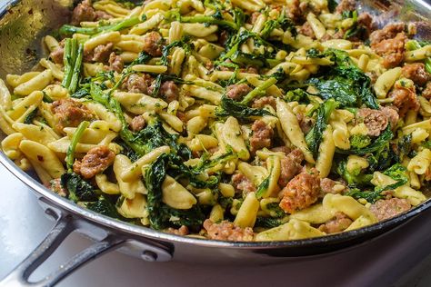 Cavatelli Pasta Recipe, Cavatelli And Broccoli, Sausage Pasta Dinner, Cavatelli Recipe, Broccoli Rabe And Sausage, Broccoli Sausage, Recipe With Sausage, Cavatelli Pasta, Sausage Broccoli