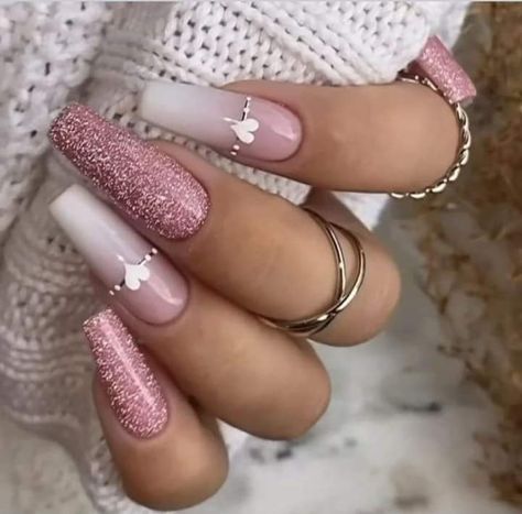 Fancy Nails Designs, Nail Designs Valentines, Cute Acrylic Nail Designs, Coffin Nails Long, Acrylic Nails Coffin Short, Pink Acrylic Nails, Fabulous Nails, Classy Nails, Fancy Nails