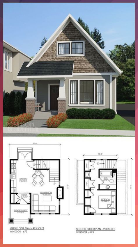 Small Double Storey House Plans, Small Double Storey House, Garde Corps Design, Double Storey House Plans, Small Home Plan, Windsor Homes, Double Storey House, Open Concept Home, Cottage Kitchens