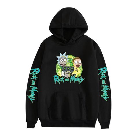 Rick And Morty Hoodie, Rick And Morty Image, Graphic Clothing, Everyday Cosplay, Rick Y Morty, Oversized Streetwear, Women Hoodies, Anime Hoodie, Women Hoodies Sweatshirts