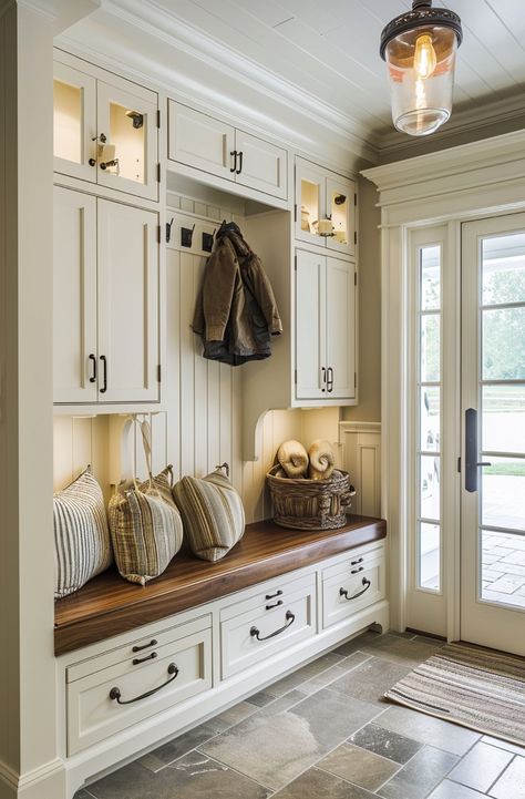 Mud Room Hall Tree, Mudroom Design Ideas, Modern Farmhouse Mudroom, Stylish Master Bedrooms, Mudroom Remodel, Farmhouse Mudroom, Mudroom Ideas, Mudroom Entryway, Mudroom Decor