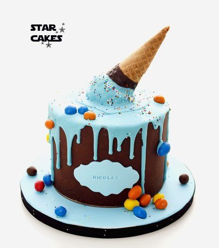 Melting Ice Cream Cake, Mickey Mousr, Cake Designs For Boy, There's No Tomorrow, Ice Cream Birthday Cake, No Tomorrow, Candy Cakes, Beautiful Birthday Cakes, Golden Birthday