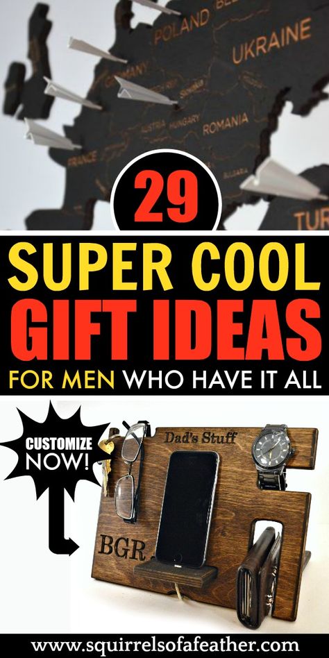 These cool gift ideas for men are so much fun! My husband LOVED his personalized organizer, thanks so much for the cool minimlaist gift idea. I am saving these gift ideas for Christmas, Father's Day, and Valentine's Day just in case - some men are so hard to buy for, jeez. I also found a meaningful dad gift for my father on his birthday. Meaningful Dad Gifts, Christmas Ideas For Boyfriend, Gift Ideas For Christmas, Spice Gift, Cool Gift Ideas, Budget Gift, Christmas On A Budget, Ideas For Christmas, Unique Gifts For Men