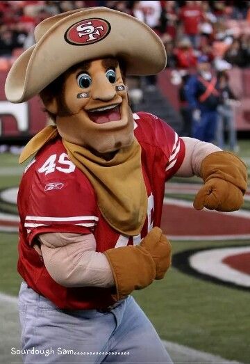 Sourdough Sam 49ers Mascot, Sf Forty Niners, Nfl Football 49ers, Forty Niners, Nfl 49ers, 49ers Fans, 49ers Football, Sf 49ers, Chapeau Cowboy