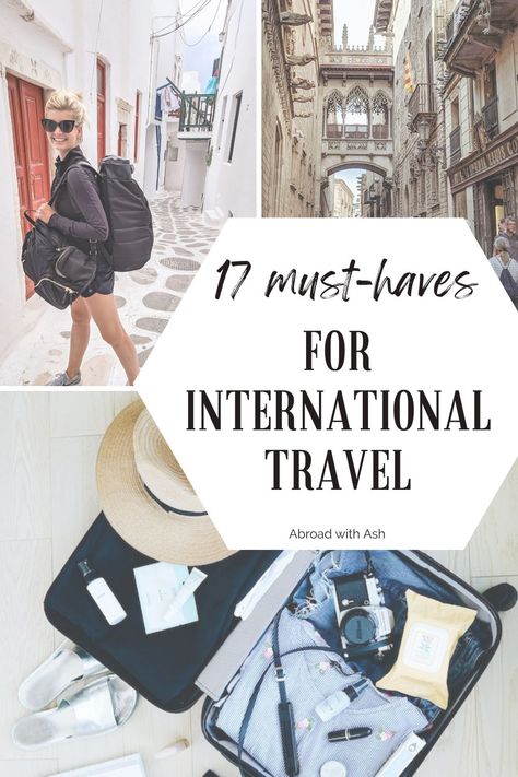 Discover 17 essentials for international travel that will keep you healthy, organized, and comfortable for your trip abroad! From probiotics and green powders to blackout eye masks, laundry detergent sheets, and portable charges...these items have been my travel must-haves for over a decade. I don't leave home without them. #travel #packingtips #traveltips Packing Must Haves Travel, Best Items For International Travel, Travel Essentials Europe Summer, Greece Travel Must Haves, What To Pack When Traveling Abroad, Must Haves For European Travel, Traveling Internationally Tips, Travel Abroad Essentials, Business Travel Must Haves