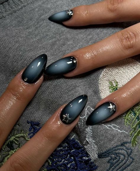 Aura nails are such a fun and aesthetic nail design that's so trendy right now! Check out these cute aura nail designs to inspire your next mani... #aura #nails Black And White Aura, White Aura Nails, Aura Nail Designs, Ongles Goth, Aura Nail, White Aura, Aura Nails, Airbrush Nails, Gothic Nails