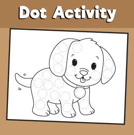 Pets Day Activities, Pet Dot Marker Pages, Dog Dot Painting, Dogs Colorful Day Activities Preschool, Preschool Pets Unit, Preschool Pets, Baby Animal Art, Dots Free, Animal Templates