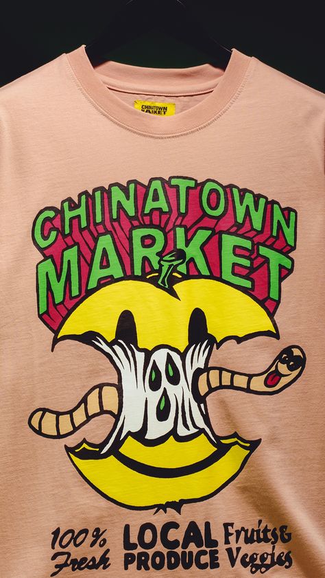 Explore the latest Q1 delivery from Chinatown Market available now at our Chinatown location + online. Shop Now: https://feature.com/collections/chinatown-market Chinatown Market Clothing, Grape Painting, Surfer Boy, Chinatown Market, Merch Design, Texture Graphic Design, Badge Pin, 90s Shirts, Retro Illustration