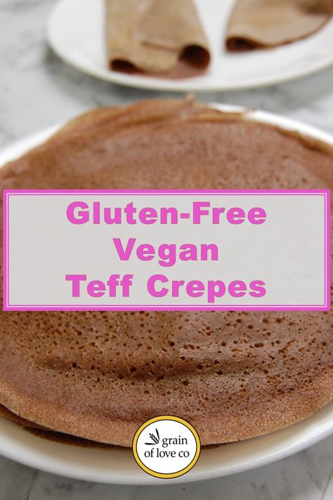 Tasty gluten-free teff crepe recipe – great for anyone new to teff. Can be used for sweet or savory applications. Teff Flour Recipes, Recipes Crepes, Teff Recipes, Teff Flour, Crepe Recipe, Grain Recipes, Crepe Maker, Oatmeal Bowls, Crepe Recipes