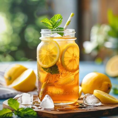 Earl Grey Iced Tea Lemonade Recipe - The Ultimate Refresher! Iced Tea Lemonade Recipe, Tea Lemonade Recipe, Moroccan Mint Tea Recipe, Lemonade Tea Recipe, Milk Thistle Tea, Mint Tea Recipe, Ice Lemon Tea, Licorice Tea, Turmeric Tea Recipe