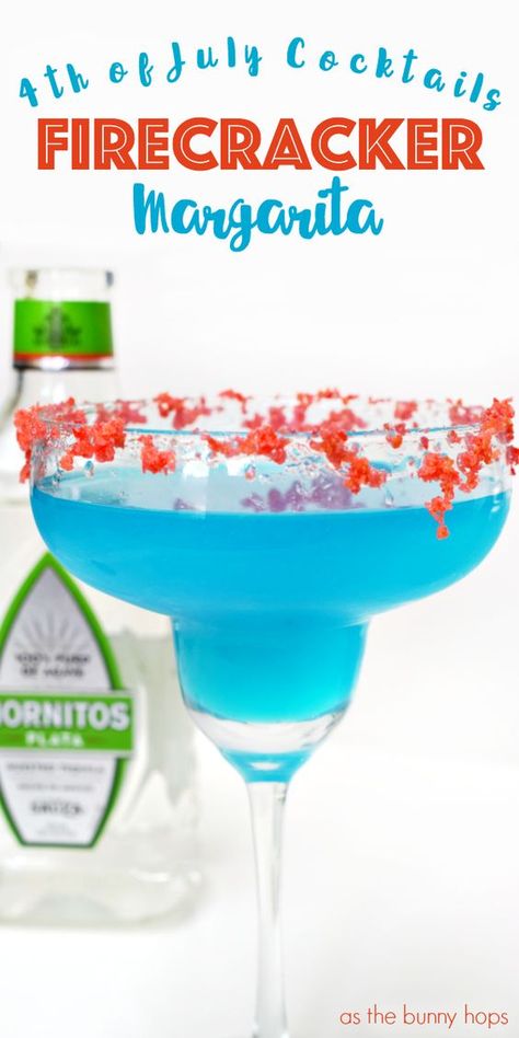 Firecracker Margarita, Fourth Of July Drinks, 4th Of July Cocktails, Patriotic Food, 4th Of July Cake, 4th Of July Desserts, Fourth Of July Food, Boozy Drinks, 4th Of July Celebration