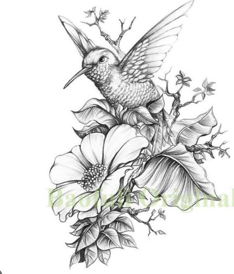 Hummingbird Dream Catcher Tattoo, Hummingbird Tattoo With Flowers, Tattoo With Flowers, Dream Catcher Tattoo, Hummingbird Tattoo, Memorial Tattoo, Flower Tattoos, Ink Art, Cherry Blossoms