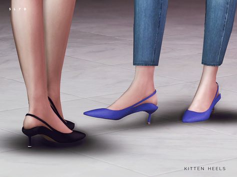 Kitten Heels (Manolo Blahnik) by SLYD via TSR Shoes | BCG | Sims 4 | TS4 | Maxis Match | MM | CC | pinned by sueladysims. I own a similar pair in RL - absolute MUST-HAVE comfy yet chic ;) Manolo Blahnik Kitten Heels, Cc Shoes, Sims 4 Cc Shoes, Sims 4 Teen, Sims 4 Mm, Sims 4 Cc Packs, Party Kleidung, Sims4 Cc, Sims 4 Cas