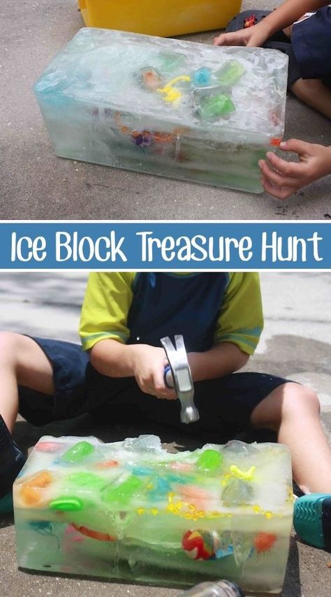 Ice Block Treasure Hunt....over 30 of the BEST DIY Backyard Games for Kids & Adults! Summer Preschool Activities, Ice Block, Summer Fun For Kids, Summer Preschool, Fun Summer Activities, Backyard Games, Camping Games, Camping Outfits, Toddler Fun