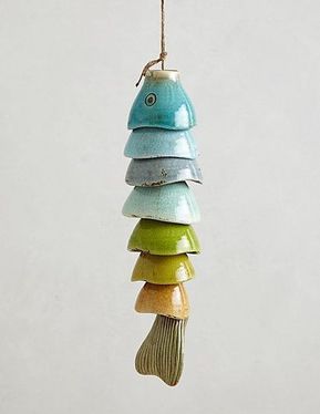 Clay Fish, Egg Carton Crafts, Diy Wind Chimes, Kids Pottery, Ceramic Workshop, Easter Decorations Dollar Store, Ceramic Fish, Easter Decorations Outdoor, Easter Decorations Christian