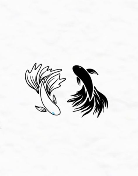 Jujitsu Kaisen Tatoos, Jjk Minimalist Tattoo, Daoism Tattoo, Horimiya Tattoo Ideas, Lowkey Anime Tattoos, Jujitsu Kaisen Tattoo Designs, Gojo Fish, Koi Fish Ying Yang Tattoo, Jujutsu Kaisen Tattoo Ideas