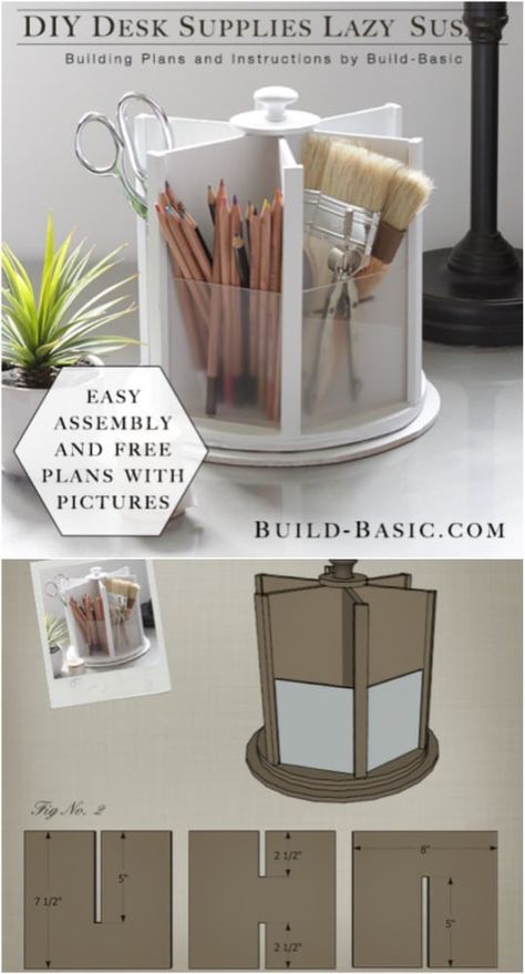 21 Awesome DIY Desk Organizers That Make The Most Of Your Office Space #diy #organizers #homeoffice #desk #organizing #chic #projects Diy Desk Organization, Carton Diy, Desk Organization Diy, Seni Dan Kraf, Diy Office, Diy Simple, Kraf Diy, Craft Room Storage, Diy Desk