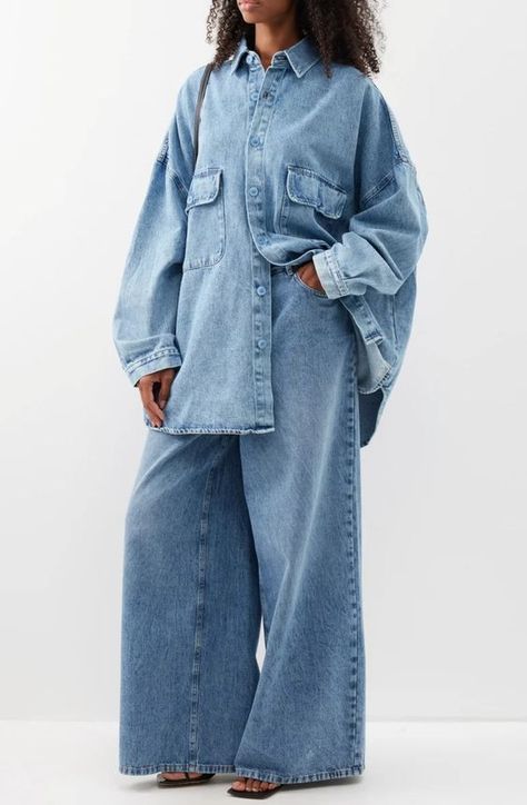 The Round Up, Casual Sport Outfit, Oversized Striped Shirt, Oversized Denim Shirt, Blue Shirts, Striped Shirts, Fashion Silhouette, Homecoming Outfits, Fashion Inspiration Board