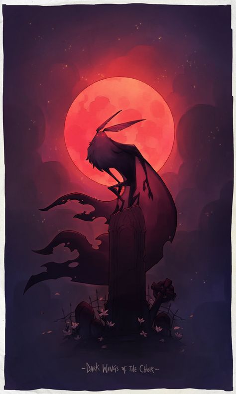 Mothman Wallpaper Iphone, Mothman Art, Bloodborne Inspired, Toby Allen, Inspired Illustration, Creature Feature, Blood Moon, Monster Design, Creature Design